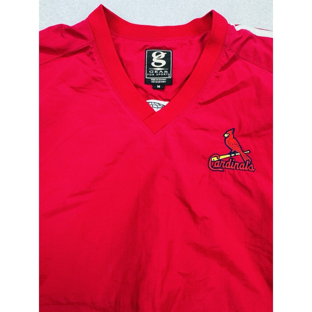 Gear for Sports Pullover Windbreaker Men M Red Saint Louis Cardinals Nylon VTG